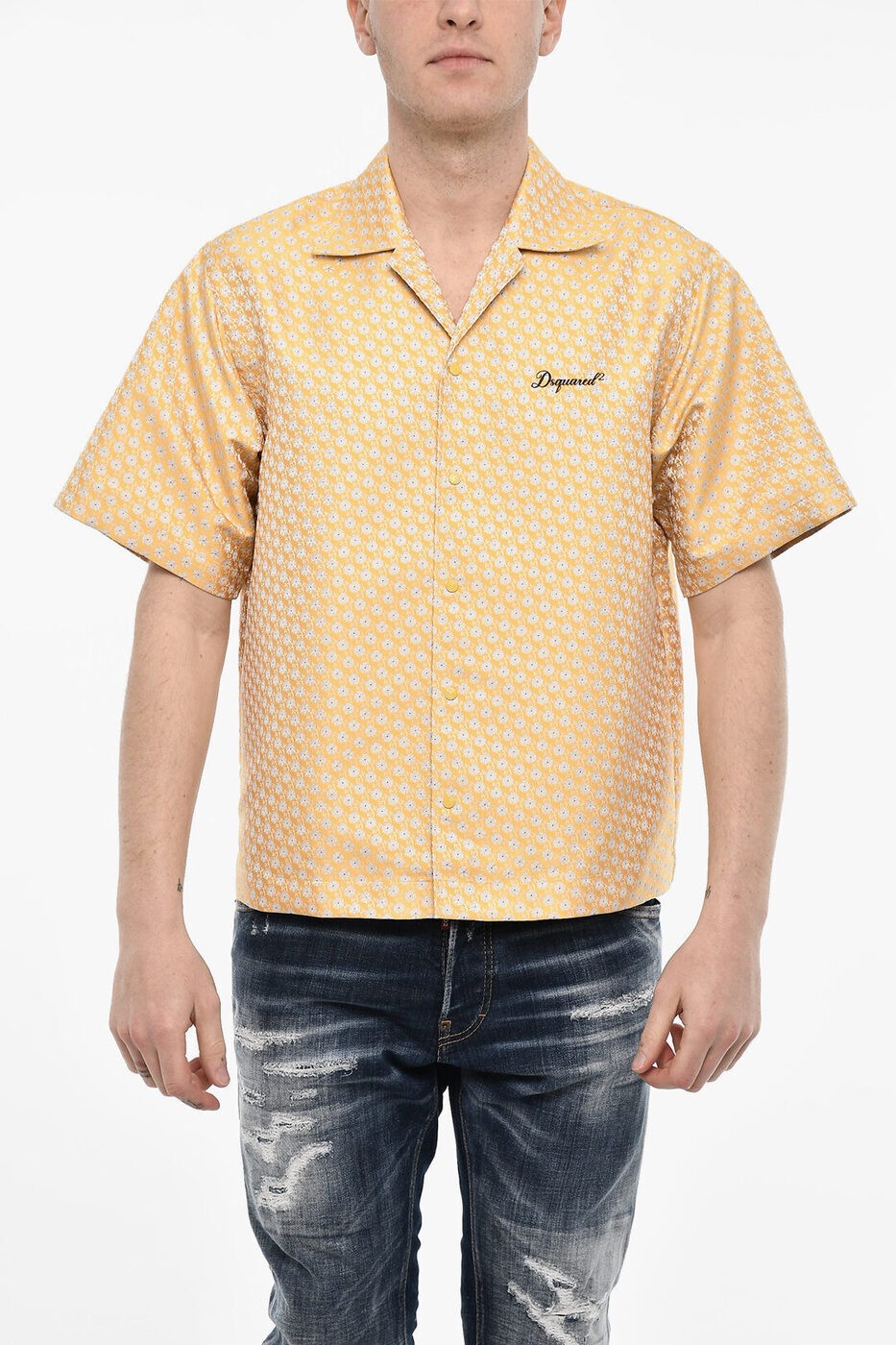 ǥ DSQUARED2   Shirts FLORAL MOTIF JACQUARD SHIRT S71DM07...