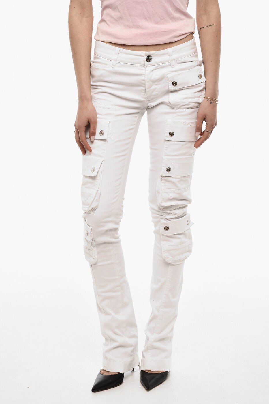 ǥ DSQUARED2 ܥ ѥ ǥ Trousers LOW WAIST SKINNY CARGO PANT...
