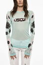 ディースクエアード DSQUARED2 Tシャツ トップス レディース T-shirts and tops MESH PRINTED LONG SLEEVED TOP S72GD0451 S24492 534 関税 送料無料 ラッピング無料 2020SS dk