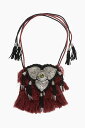 【三連休限定1000円OFF】 ディースクエアード DSQUARED2 ジュエリー レディース Jewelry LEATHER AND METAL PLASTRON NECKLACE WITH FRINGES NEW0035 18400002 M1451 関税 送料無料 ラッピング無料 dk