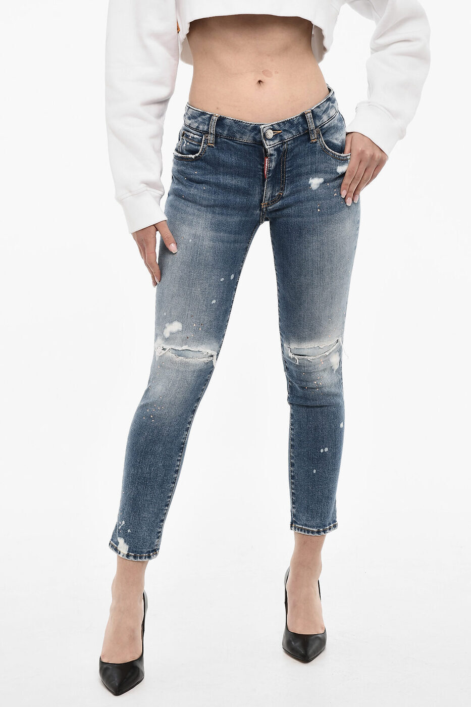 ǥ DSQUARED2 ǥ˥ ǥ Jeans MID WASIT SPLATTER EFFECT DISTRESS...