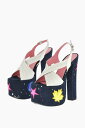 【本日ポイント4倍!!】 ディースクエアード DSQUARED2 ハイヒール パンプス レディース High heels LEATHER EVENING DENIM LINED SANDALS WITH PATCHES HEEL 17 CM HSW0215 18901102 M872 関税 送料無料 ラッピング無料 2020SS dk