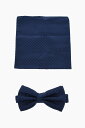 コルネリアーニ CORNELIANI 蝶ネクタイ タイ ネクタイ メンズ Ties and bow ties CC COLLECTION JACQUARD SILK POCKET SQUARE AND BOW TIE SET 79HUB8 7120694 001 関税 送料無料 ラッピング無料 2020SS dk