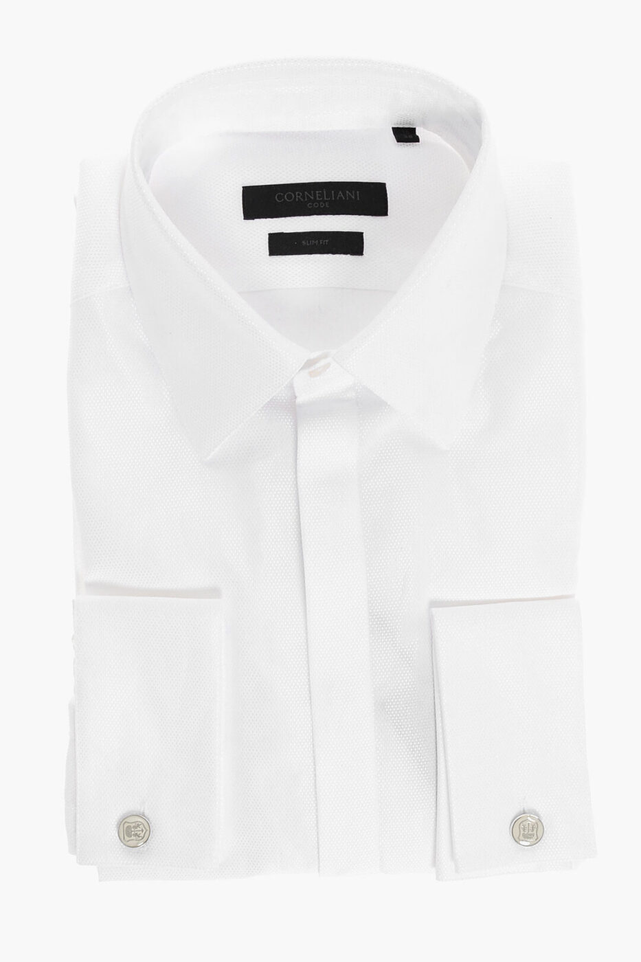 ͥꥢ CORNELIANI   Shirts CODE JACQUARD COTTON BLEND SLIM FIT ...