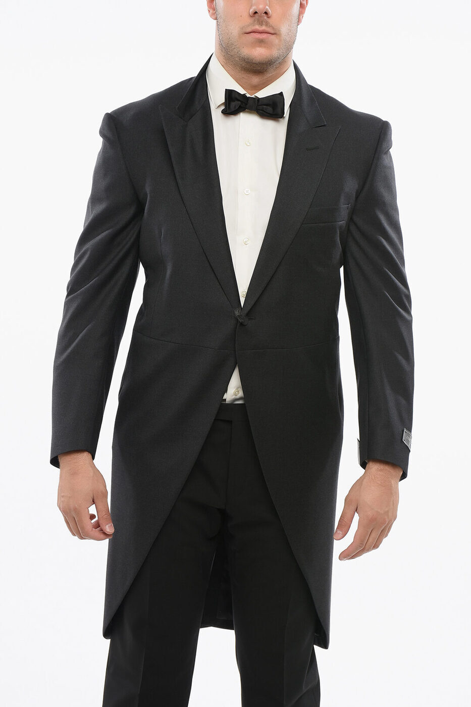 楽天BRANDSHOP・クラージュ楽天市場店【本日ポイント最大4倍!!】 コルネリアーニ CORNELIANI フォーマル スーツ メンズ Formal Outfits VIRGIN WOOL PEAK LAPEL CERIMONIA TAIL-COAT BLAZER 698191 8110034 001 関税 送料無料 ラッピング無料 2020SS dk