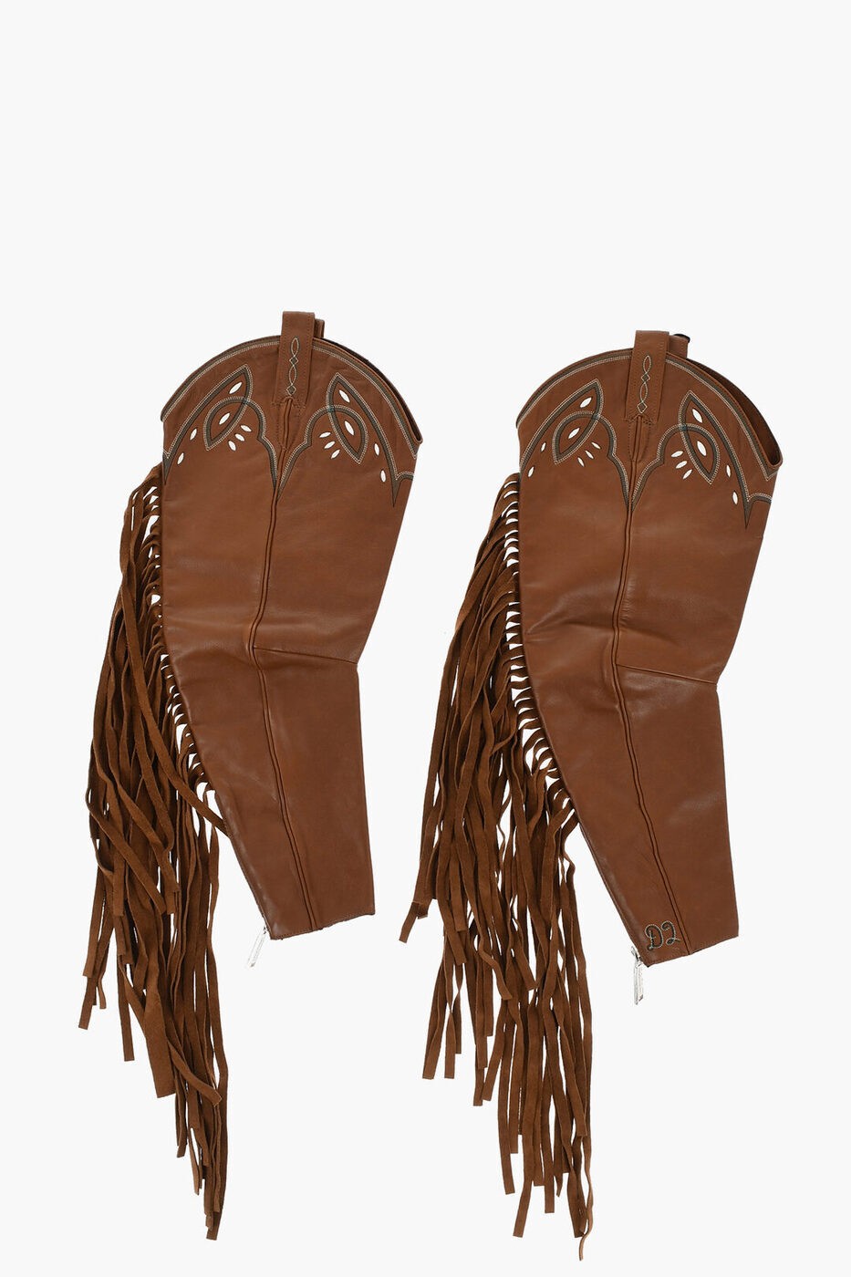 ǥ DSQUARED2 ϥƥ꡼ եåʪ ǥ Hi-tech accessories LEATHER MUFFS WITH FRINGES AND ZIP SVW0005 01500001 5059  ̵ åԥ̵ 2020AW dk