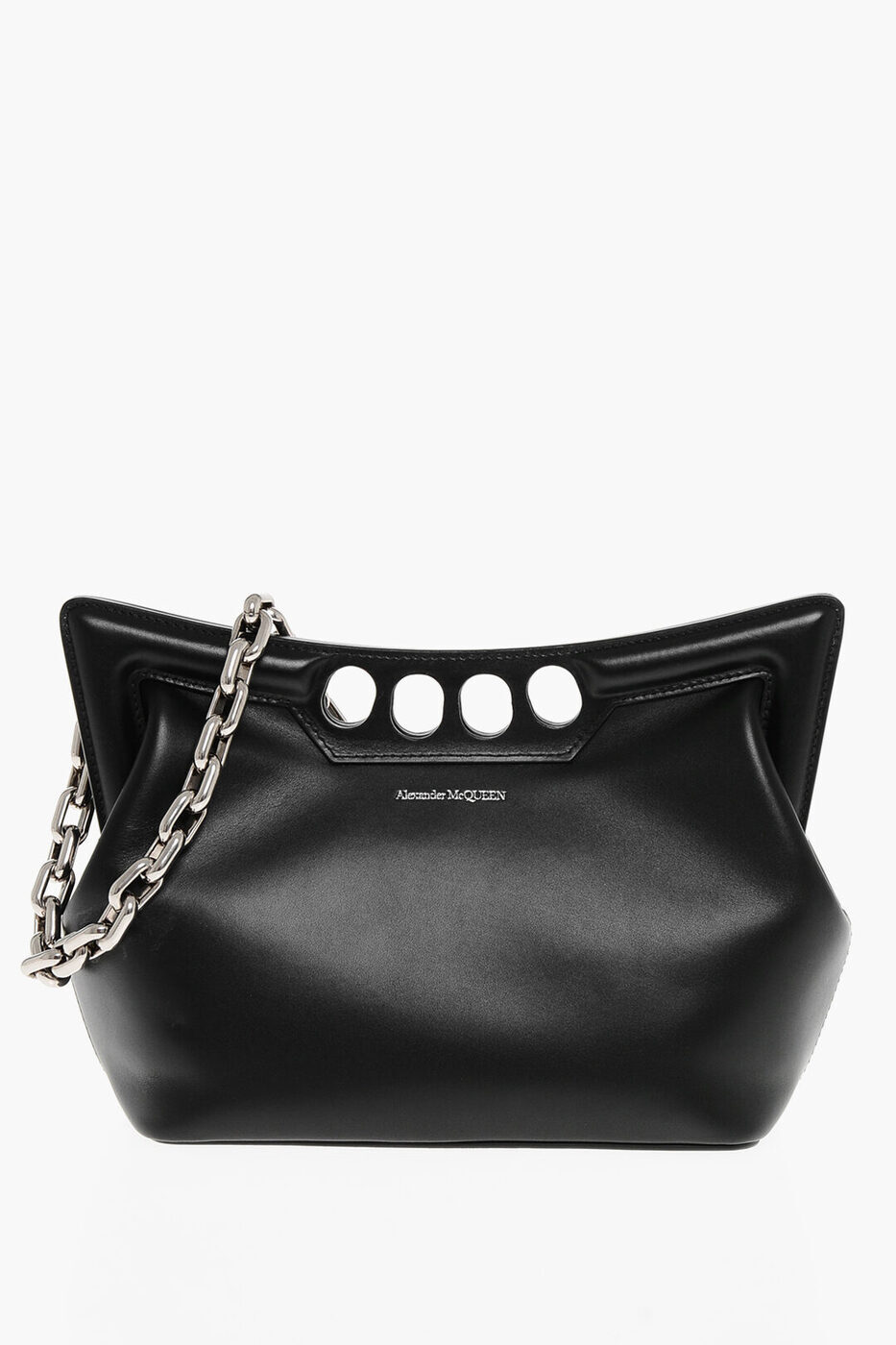 【最大10,000円OFFクーポン!!】 アレキサンダー マックイーン ALEXANDER MCQUEEN バッグ レディース Business bags LEATHER THE PEAK SHOULDER BAG WITH CHAIN 7430911BLGN1000 関税 送料無料 ラッピング無料 2020AW dk(4)