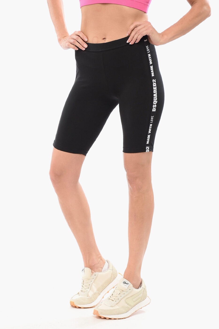 ǥ DSQUARED2  ǥ Underwear UNDERWEAR BIKER LEGGINGS WITH LOGOED...