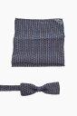 コルネリアーニ CORNELIANI ハイテクアクセサリー ファッション小物 メンズ Hi-Tech Accessories CC COLLECTION SILK POCKET SQUARE WITH BOW TIE 79UV10 7120657 001 関税 送料無料 ラッピング無料 2020SS dk