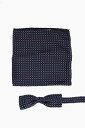 コルネリアーニ CORNELIANI ハイテクアクセサリー ファッション小物 メンズ Hi-Tech Accessories CC COLLECTION SILK POCKET SQUARE WITH BOW TIE 79UV10 7120659 001 関税 送料無料 ラッピング無料 2020SS dk