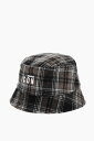 【1000円OFFクーポン配布中!!】 ディースクエアード DSQUARED2 ハット 帽子 メンズ Hats ICON REVERSIBLE PLAID MOTIF BUCKET HAT HAM0031 05M06824 5080 関税 送料無料 ラッピング無料 2020AW dk