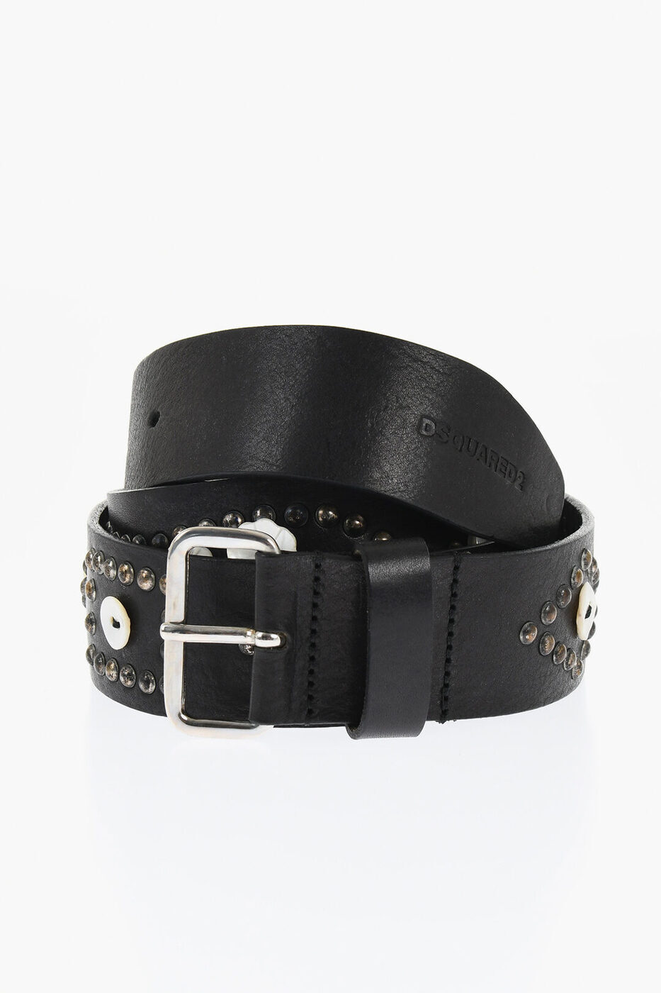 楽天BRANDSHOP・クラージュ楽天市場店ディースクエアード DSQUARED2 ベルト メンズ Belts LEATHER PEARL KING BELT WITH STUDS 40MM S17BE1018 1234 M802 関税 送料無料 ラッピング無料 dk