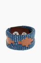 【三連休限定1000円OFF】 ディースクエアード DSQUARED2 ジュエリー レディース Jewelry DENIM AND LEATHER BRACELET WITH BUTTON CLOSURE ARW0132 12905478 M2500 関税 送料無料 ラッピング無料 dk