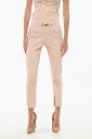 【土日限定1000円OFF】 エリザベッタ フランキ ELISABETTA FRANCHI ズボン パンツ レディース Trousers STRETCH FABRIC CROPPED FIT PANTS WITH BELT PA04227 AR6 関税 送料無料 ラッピング無料 2020AW dk