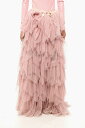 【1000円OFFクーポン配布中!】 エリザベッタ フランキ ELISABETTA FRANCHI スカート レディース Skirts TULLE FLOUNCED MAXI SKIRT WITH POLKA DOT PATTERN GO47522 AH7 関税 送料無料 ラッピング無料 2020AW dk
