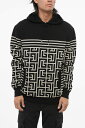 バルマン BALMAIN セーター ニットウェア メンズ Knitwear HOODED WOOL BLEND SWEATER WITH ALL-OVER MONOGRAM AH1JR070KD54EDK 関税 送料無料 ラッピング無料 2020AW dk