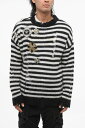 バルマン BALMAIN セーター ニットウェア メンズ Knitwear STRIPED VINTAGE EFFECT CREW-NECK SWEATER WITH DECORATIVE PAT YU1KE03563KCEAB 関税 送料無料 ラッピング無料 2020AW dk