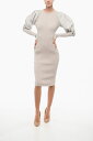 【1000円OFFクーポン配布中!】 エリザベッタ フランキ ELISABETTA FRANCHI ワンピース ドレス レディース Dresses RIBBED MIDI SKIRT WITH BALLOON SLEEVES AM46T16 430 関税 送料無料 ラッピング無料 2020AW dk