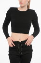 【土日限定1000円OFF】 エリザベッタ フランキ ELISABETTA FRANCHI セーター ニットウェア レディース Knitwear MONOGRAM FABRIC CROP SWEATER MK21Q06 110 関税 送料無料 ラッピング無料 2020AW dk