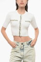 バルマン BALMAIN セーター ニットウェア レディース Knitwear SHORT SLEEVED CROP CARDIGAN EMBELLISHED WITH BEADS AND SEQUI YF0KL02289KC0FA 関税 送料無料 ラッピング無料 2020AW dk