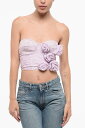 エリザベッタ フランキ ELISABETTA FRANCHI Tシャツ トップス レディース T-shirts and tops FLOCKED FABRIC BUSTIER TOP TO02422 420 関税 送料無料 ラッピング無料 2020AW dk