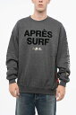 APRES SURF スウェットシャツ トレーナー メンズ Sweatshirts FLEECED COTTON COLT HOODIE WITH CHECKED FRAYED INSERT 1007DARK GREY 関税 送料無料 ラッピング無料 2020AW dk