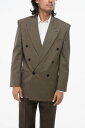 イヴ サンローラン SAINT LAURENT PARIS フォーマル スーツ メンズ Formal Outfits WOOL CENTER VENT PEAK LAPEL DOUBLE-BREASTED BLAZER 803956 Y7G70 1480 関税 送料無料 ラッピング無料 2020AW dk|詳細画像
