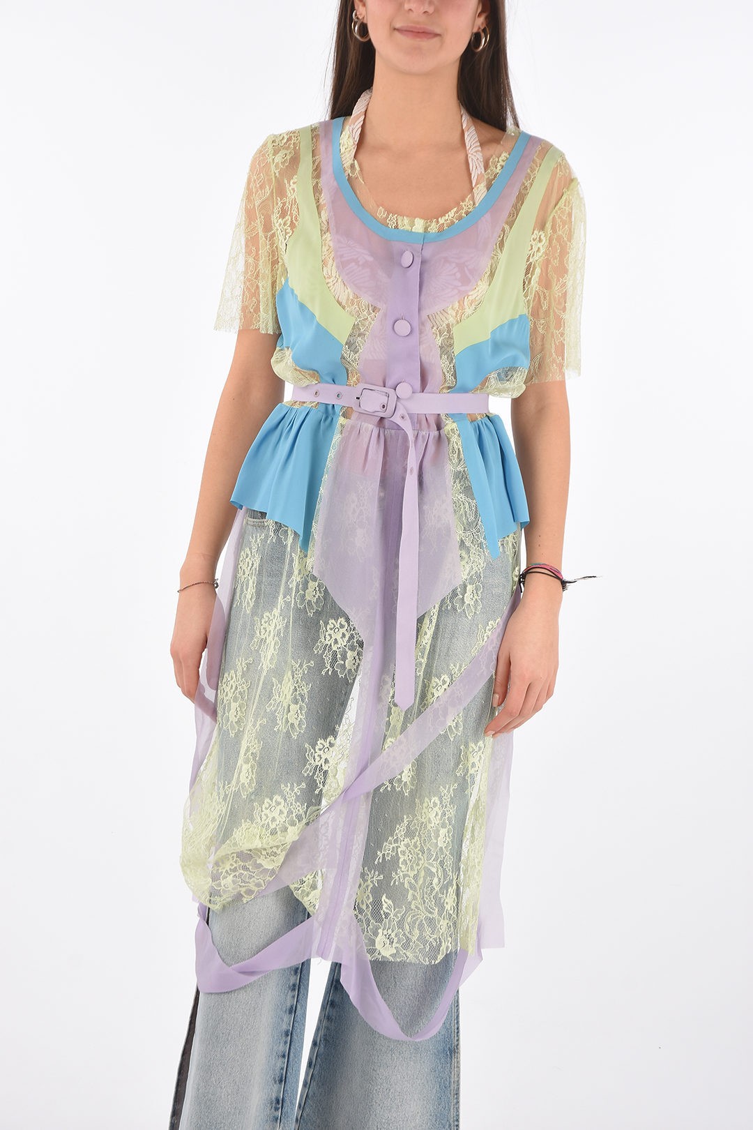 MAISON MARGIELA メゾン マルジェラ ドレス S29CT0876 S37399 371 レディース MM0 LACE DRESS WITH BELT 【関税・送料無料】【ラッピング無料】 dkのサムネイル