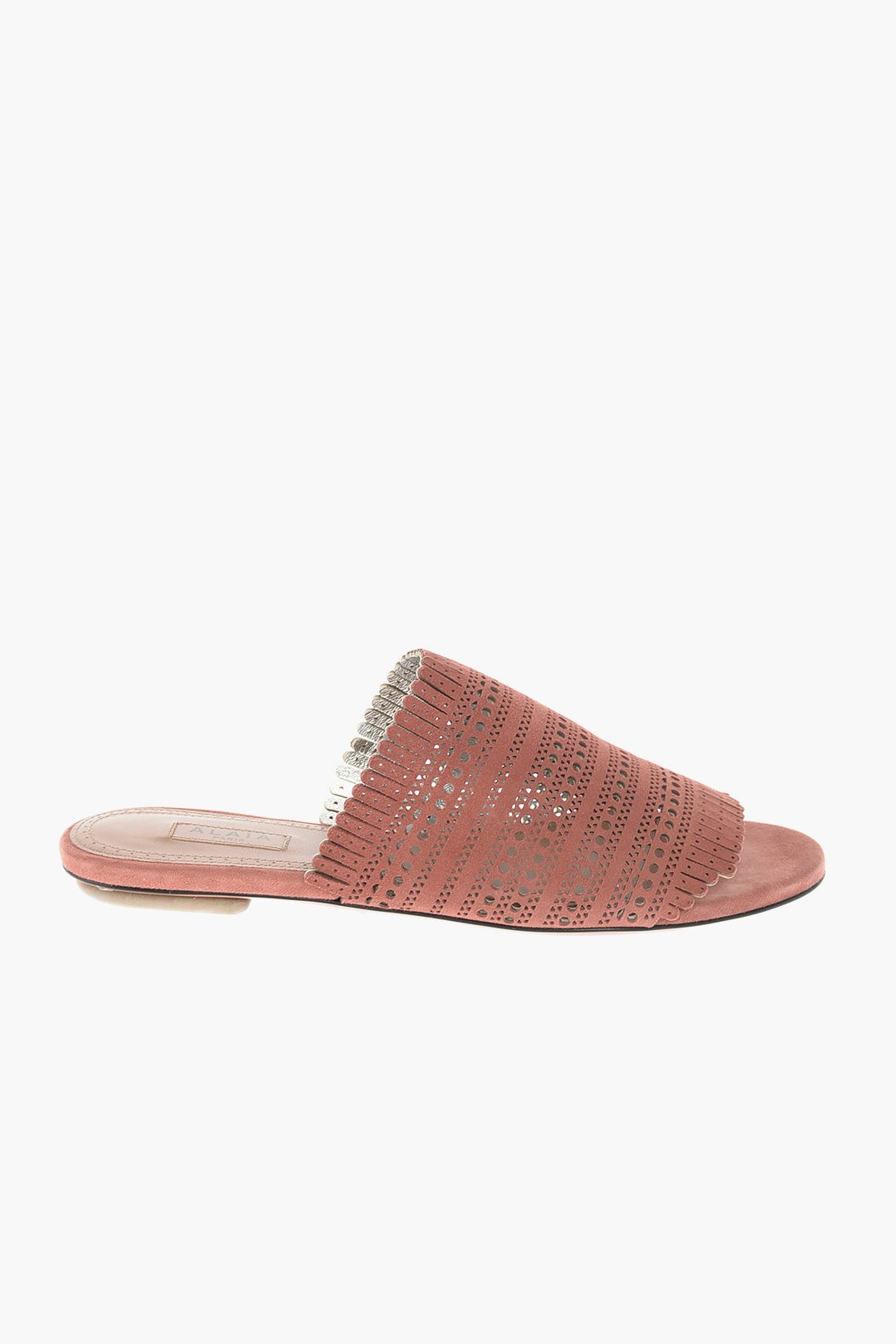 ALAIA アライア Pink フラットシューズ AA3M041C/K039723 レディース PERFORATED SUEDE FLAT SANDALS 【関税・送料無料】【ラッピング無料】 dk