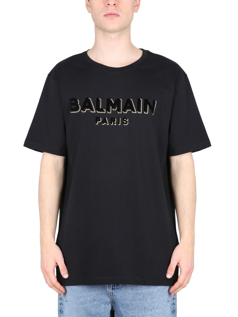 【土日限定クーポン配布中！】 BALMAIN バルマン ブラック BLACK Tシャツ メンズ 秋冬2023 292437 【関税・送料無料】【ラッピング無料】 el