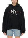 【本日ポイント4倍!!】 アレキサンダーワン ALEXANDER WANG トレーナー レディース ブラック Sweatshirts 293606 BLACK 関税 送料無料 ラッピング無料 2023AW el