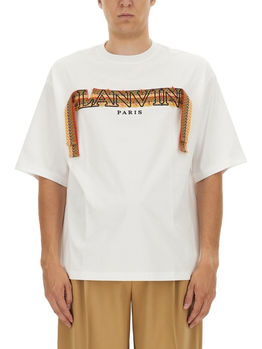 【土日限定クーポン配布中！】 LANVIN ランバン ホワイト WHITE Tシャツ メンズ 秋冬2023 295565 【関税・送料無料】【ラッピング無料】 el