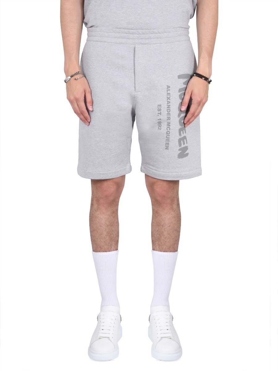 쥭 ޥå ALEXANDER MCQUEEN 硼  졼 Shorts 293684 GREY  ...
