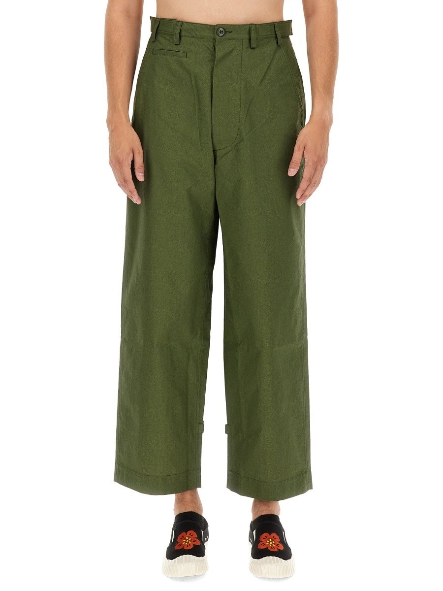 󥾡 KENZO ܥ ѥ  ꡼ Trousers 293508 MILITARY GREEN  ̵ å...