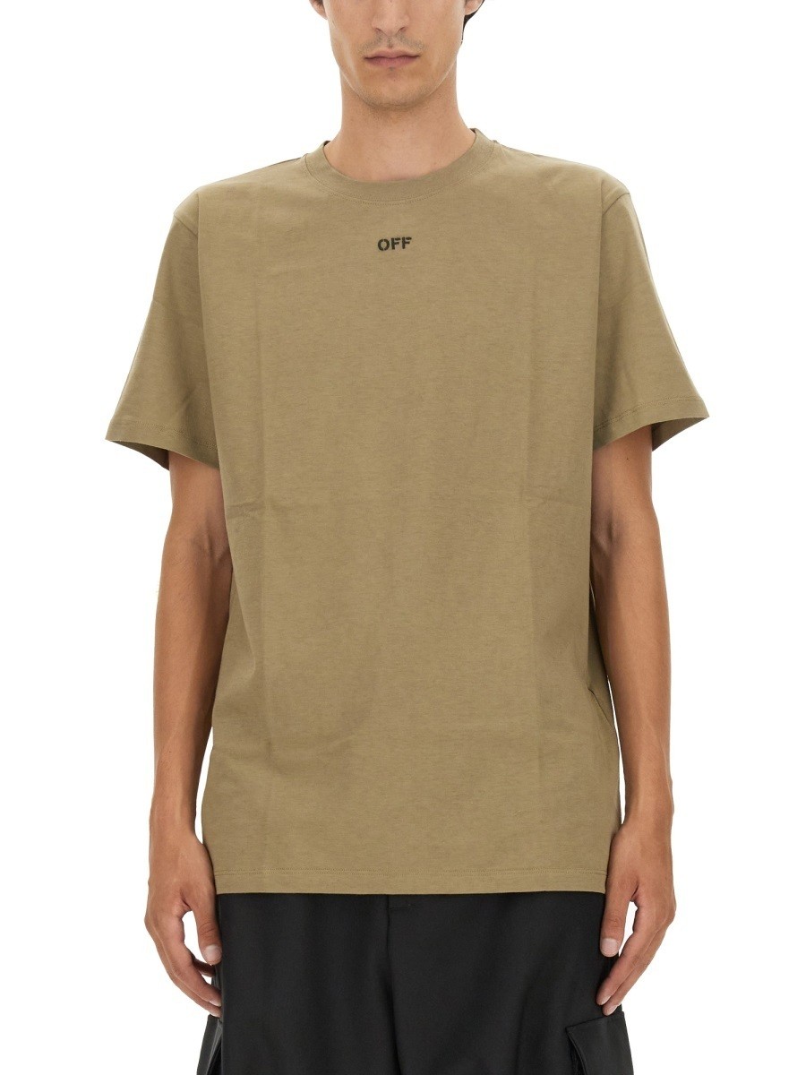 OFF WHITE オフホワイト ベージュ BEIGE Tシャツ メンズ 秋冬2023 301659  el