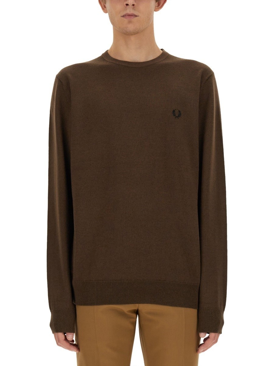 FRED PERRY フレッド ペリー ブラウン BROWN ニットウェア メンズ 秋冬2023 302985 【関税・送料無料】【ラッピング無料】 el