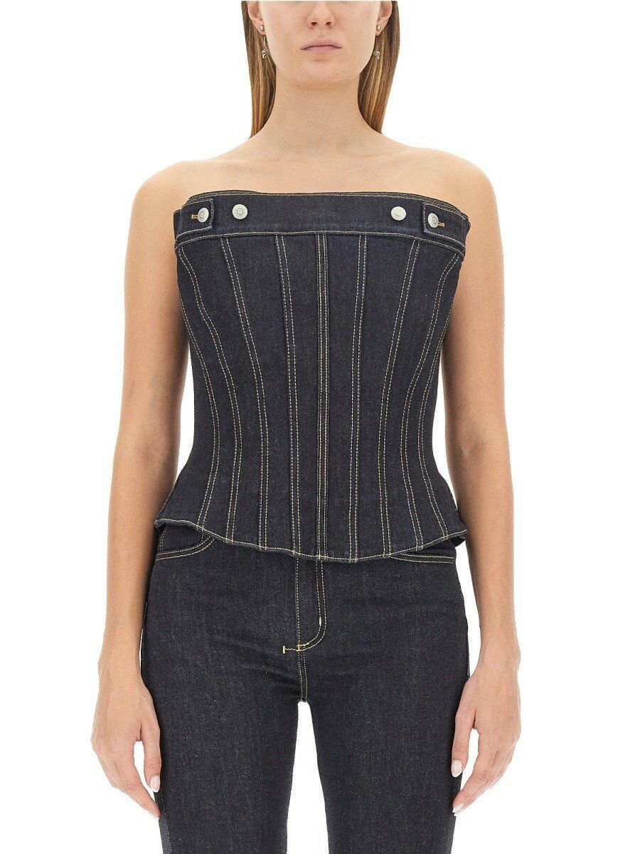 쥭 ޥå ALEXANDER MCQUEEN T ȥåץ ǥ ֥롼 T-shirts and tops...