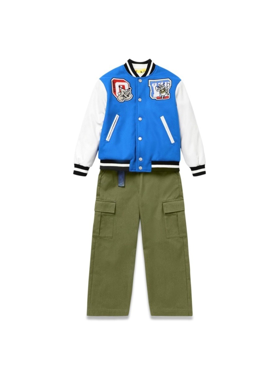 オフ ホワイト OFF-WHITE パンツ ボーイズ ブラック Cargo trousers 307