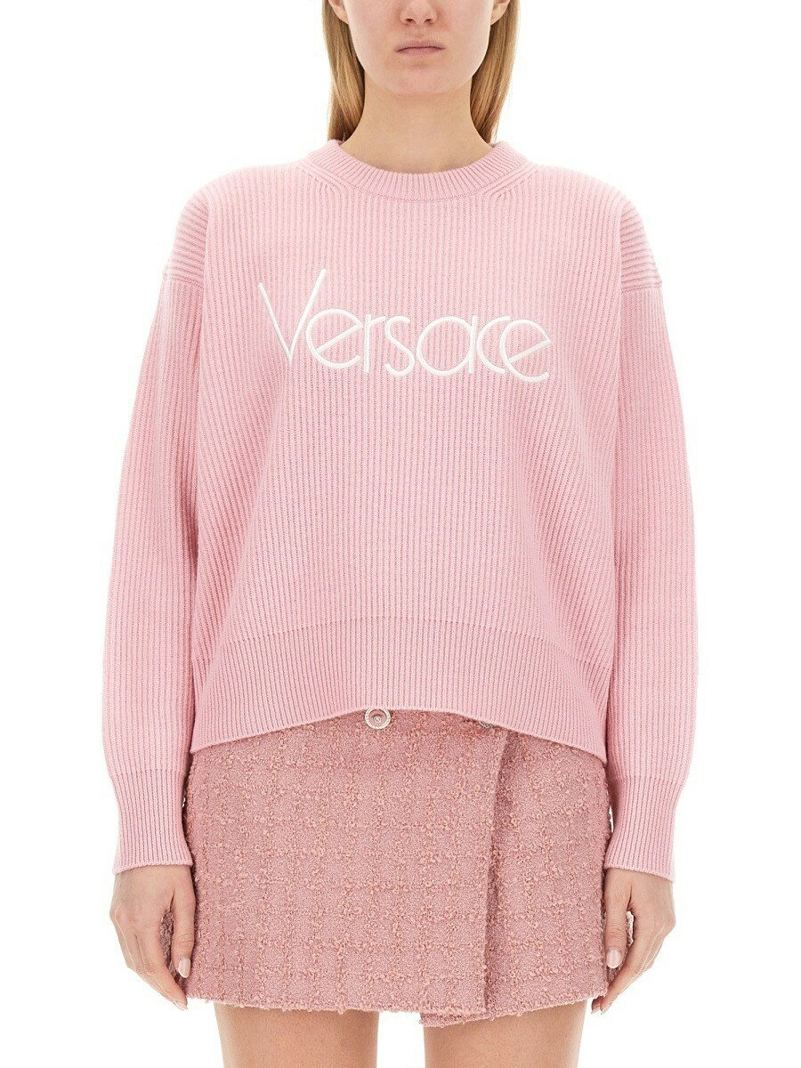 VERSACE ヴェルサーチ ピンク PINK ニットウェア レディース 春夏2024 312114 【関税・送料無料】【ラッピング無料】 el