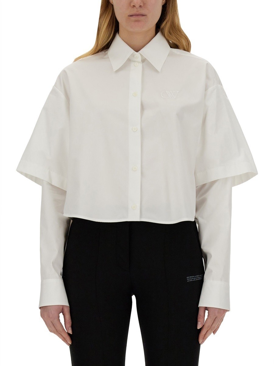 ݥȺ4!! եۥ磻 OFF WHITE  ǥ ۥ磻 Shirts 311947 WHITE  ...