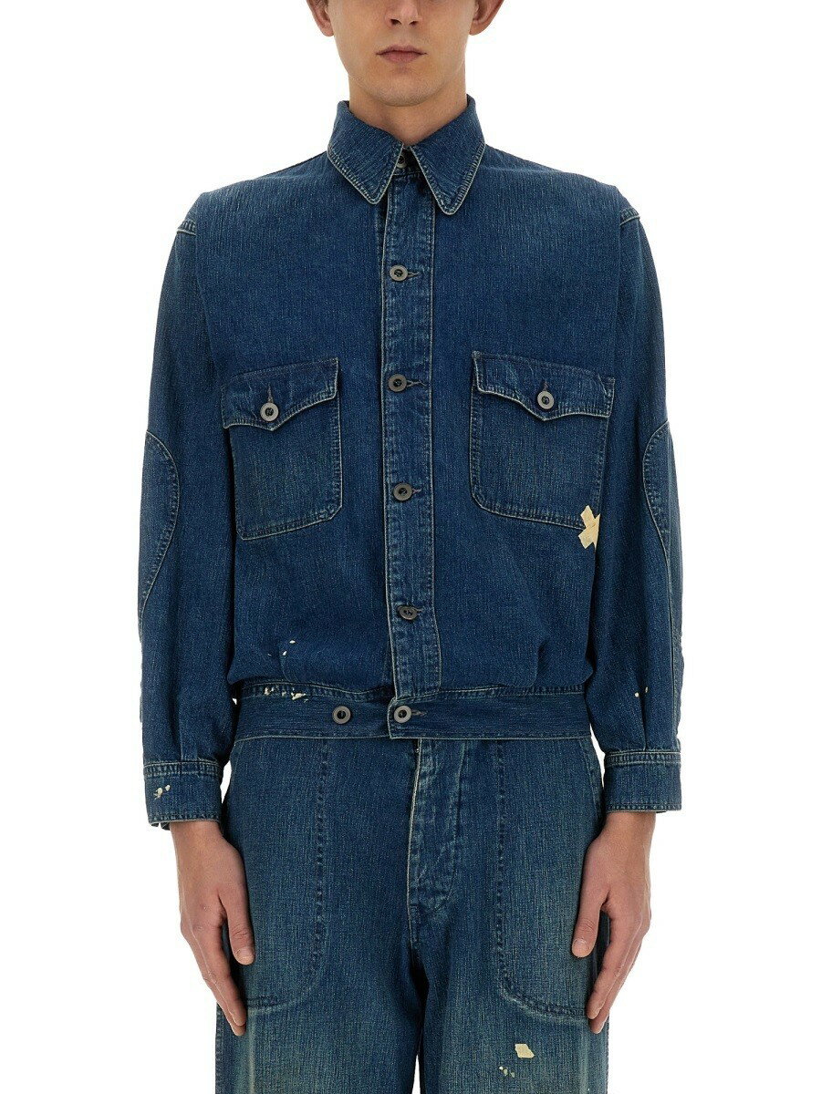 【土日限定クーポン配布中！】 MAISON MARGIELA メゾン マルジェラ ブルー DENIM ジャケット メンズ 春夏2024 313277 【関税・送料無料】【ラッピング無料】 el