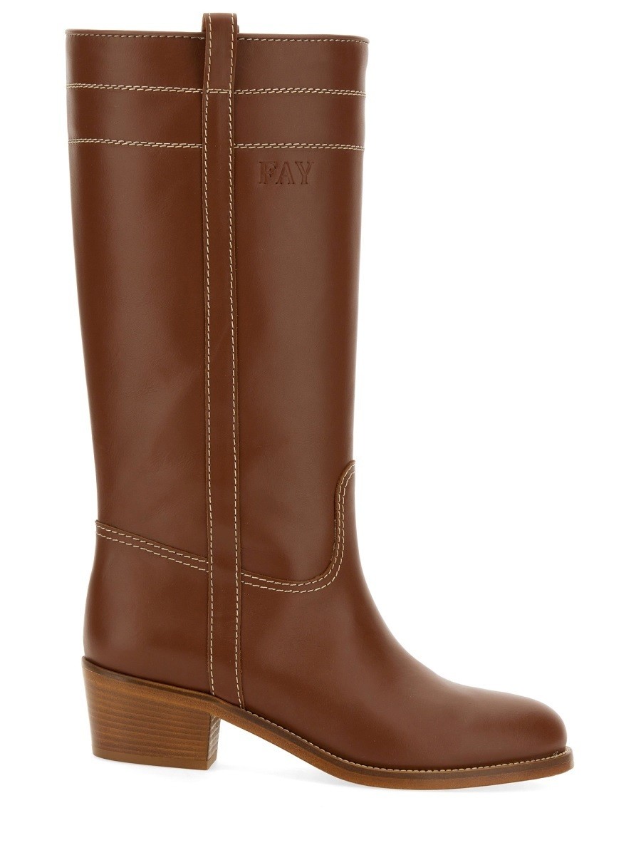 ݥȺ4!! ե FAY ֡ ǥ ֥饦 Boots 313340 BROWN  ̵ åԥ...