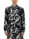 【1000円OFFクーポン配布中!!】 ヴェルサーチ ジーンズ クチュール VERSACE JEANS COUTURE シャツ メンズ ブラック Shirts 323146 BLACK 関税 送料無料 ラッピング無料 2024SS el