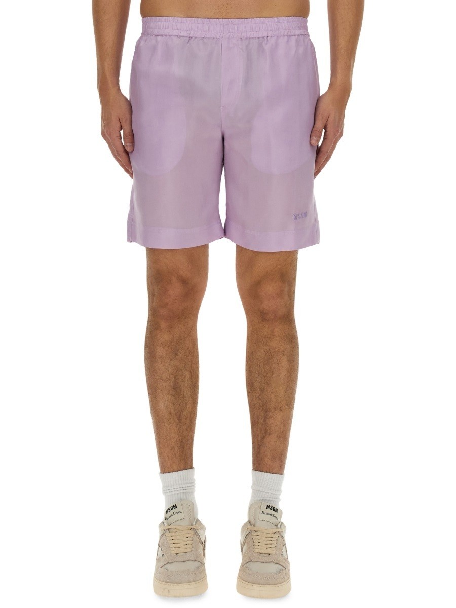 २ MSGM 硼  Shorts 326756 LILAC  ̵ åԥ̵ 2024SS el