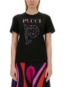 【15,000円以上1,000円OFF!!】 EMILIO PUCCI エミリオ プッチ ブラック BLACK Tシャツ レディース 春夏2024 326184 【関税・送料無料】【ラッピング無料】 el