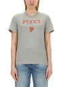 【15,000円以上1,000円OFF!!】 EMILIO PUCCI エミリオ プッチ グレー GREY Tシャツ レディース 春夏2024 326630 【関税・送料無料】【ラッピング無料】 el