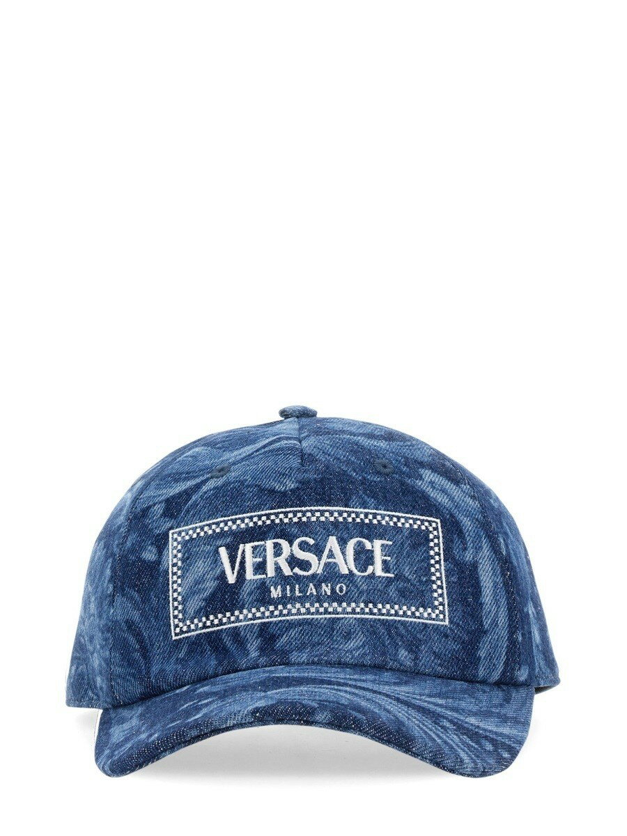 VERSACE ヴェルサーチ ブルー BLUE 帽子 レディース 春夏2024 326688 【関税・送料無料】【ラッピング無料】 el