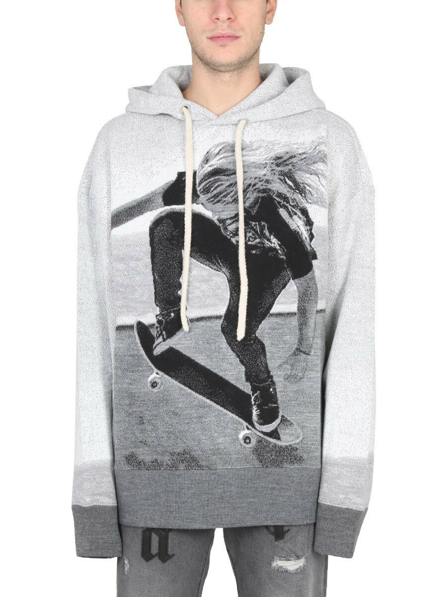 ѡ 󥸥륹 PALM ANGELS  ˥åȥ  졼 Knitwear 263773 GREY  ̵...