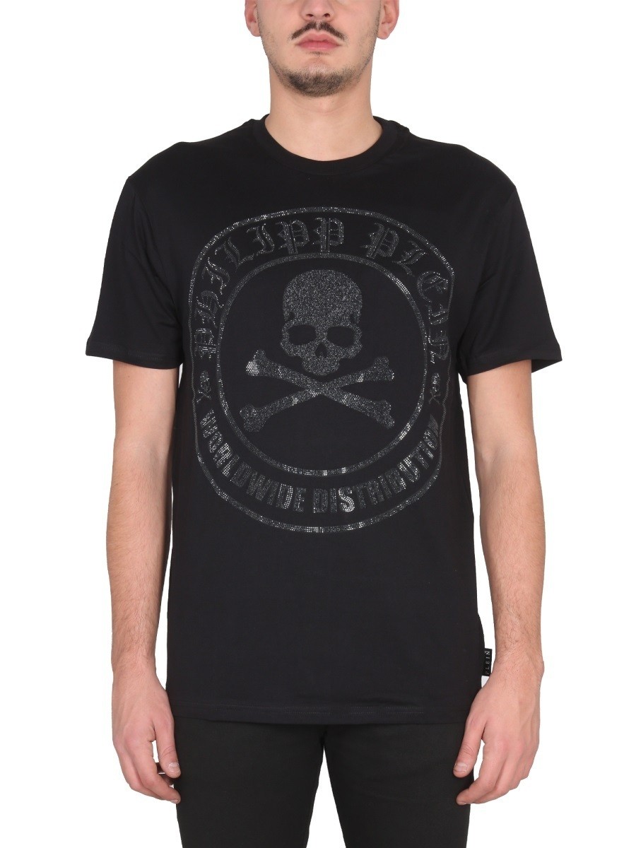 楽天BRANDSHOP・クラージュ楽天市場店フィリップ プレイン PHILIPP PLEIN Tシャツ メンズ ブラック T-shirts 264268 BLACK 関税 送料無料 ラッピング無料 2022AW el