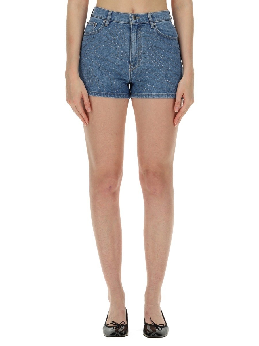 ơ ROTATE BIRGER CHRISTENSEN ǥ˥ॷ硼 硼 ǥ ֥롼 Denim shorts 33...